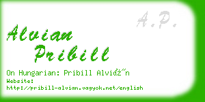 alvian pribill business card